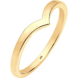 Elli Damski w kształcie litery V Stacking Trend w srebrze 925 Sterling Silver Pierścionki 1 ct