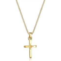 Elli Damska zawieszka krzyżyk wygrawerowana gwiazda w srebrze 925 Sterling Silver Naszyjniki 1 ct Damski