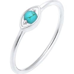 Elli Damski Talizman Złe Oko z Howlitem w srebro 925 Sterling Silver pozłacane Pierścionki 1 ct