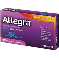 ALLEGRA 120mg x 10 tabletek
