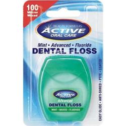 BEAUTY FORMULAS ACTIVE Nici dentystyczne miętowe woskowane 100m