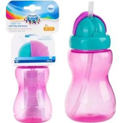 CANPOL Bidon sportowy ze składaną rurką różowy 270ml 56/109_pin