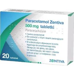 Paracetamol Zentiva 500mg x 20 tabletek