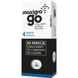 Maxigra Go 25mg x 4 tabletki na zaburzenia erekcji