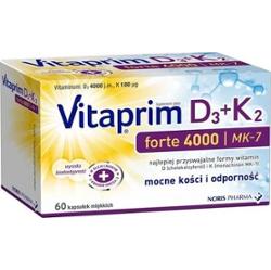 Vitaprim D3 Forte 4000 + K2 x 60 kapsułek