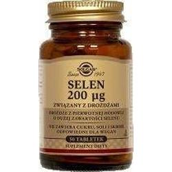 SOLGAR Selen 200µg związany z drożdżami x 50 tabletek