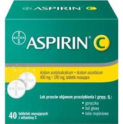 Aspirin C 400mg + 240mg x 40 tabletek musujących