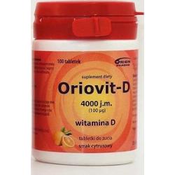 ORIOVIT-D 4000 j.m. 100µg x 100 tabletek do żucia