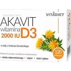 Akavit witamina D3 2000IU x 120 kapsułek