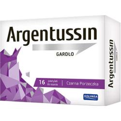 ARGENTUSSIN GARDŁO x 16 pastylek do ssania czarna porzeczka
