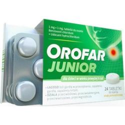 Orofar Junior x 24 tabletki do ssania