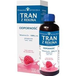 Tran z rekina grenlandzkiego Odporność D3 1000j.m. smak malinowy 330ml