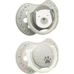 LOVI Smoczek uspokajający silikonowy dynamiczny 0-2 m-cy Buddy Bear x 2 sztuki 22/862
