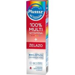 Plusssz 100% Multiwitamina + Żelazo x 20 tabletek musujących