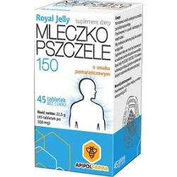 ROYAL JELLY Mleczko pszczele liofilizowane 150mg x 45 tabletek
