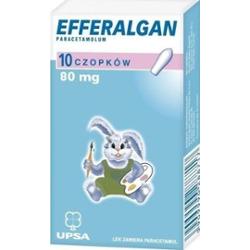 Efferalgan czopki doodbytnicze 80mg x 10 sztuk