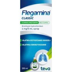 FLEGAMINA Classic miętowa bez cukru syrop 200ml