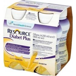 Resource Diabet Plus smak waniliowy 200ml x 4 sztuki
