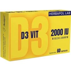 Herbapol Lab D3 Vit 2000 j.m. x 60 kapsułek