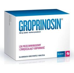 GROPRINOSIN 0,5g x 50 tabletek