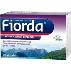 FIORDA x 30 pastylek o smaku czarnej porzeczki
