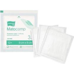 Matocomp kompresy gazowe jałowe 9x9 12-warstwowe x 3 sztuki