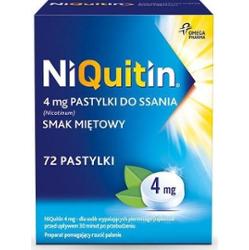 NIQUITIN 4mg x 72 pastylki miętowe