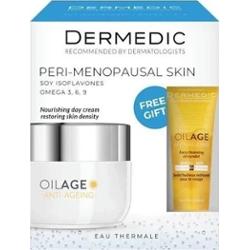 DERMEDIC Oilage Zestaw Odżywczy Krem na dzień + Olejowy Syndet do mycia twarzy