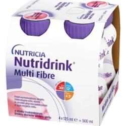 NUTRIDRINK Multi Fibre o smaku truskawkowym 4 x 125ml