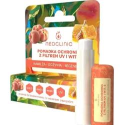 Neoclinic Pomadka ochronna z filtrem UV i witaminą E smak brzoskwinia x 1 sztuka