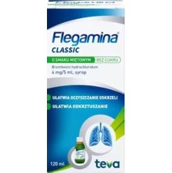 FLEGAMINA Classic miętowa bez cukru syrop 120ml