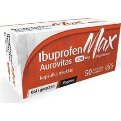 Ibuprofen Max Aurovitas 400mg x 50 kapsułek