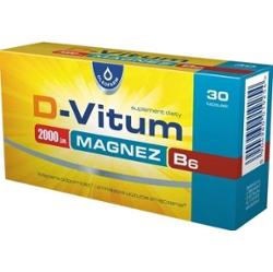 D-Vitum 2000j.m. Magnez B6 x 30 kapsułek