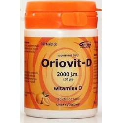 ORIOVIT-D 2000 j.m. 50µg x 100 tabletek do żucia