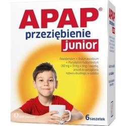 Apap przeziębienie junior x 6 saszetek