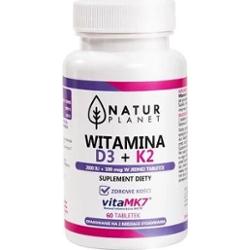 Natur Planet Witamina D3 + K2 x 60 tabletek