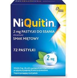 NIQUITIN 2mg x 72 pastylki miętowe