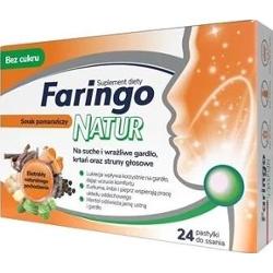 FaringoNatur smak pomarańczowy x 24 pastylki do ssania
