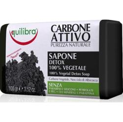 Equilibra Mydło oczyszczające 100% roślinne z aktywnym węglem 100g