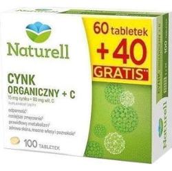Cynk organiczny + C x 100 tabletek