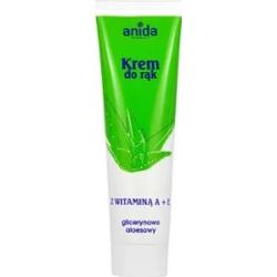 ANIDA Krem do rąk glicerynowo aloesowy z witaminą A + E 100ml