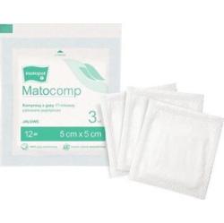 Matocomp kompresy gazowe jałowe 5x5 12-warstwowe x 3 sztuki