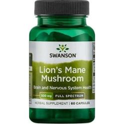 SWANSON Full Spectrum Lion's Mane Mushroom (soplówka jeżowata) 500mg x 60 kapsułek