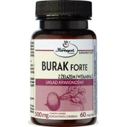 Burak Forte z żelazem i witaminą C x 60 tabletek