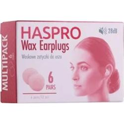 Haspro Wax Earplugss Woskowe zatyczki do uszu x 6 par