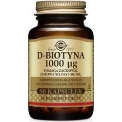 SOLGAR D-Biotyna 1000 μg x 50 kapsułek