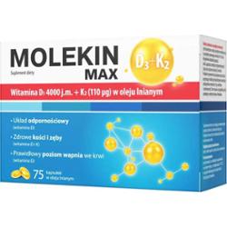 Molekin D3+K2 MAX w oleju lnianym x 75 kapsułek