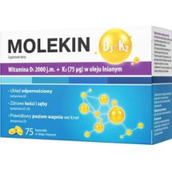 Molekin D3+K2 w oleju lnianym x 75 kapsułek