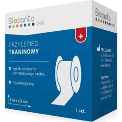 BIOCANTO Przylepiec tkaninowy 5m x 2,5cm x 1 sztuka
