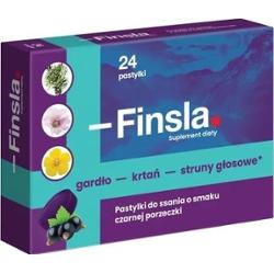 Finsla o smaku czarnej porzeczki x 24 pastylki do ssania